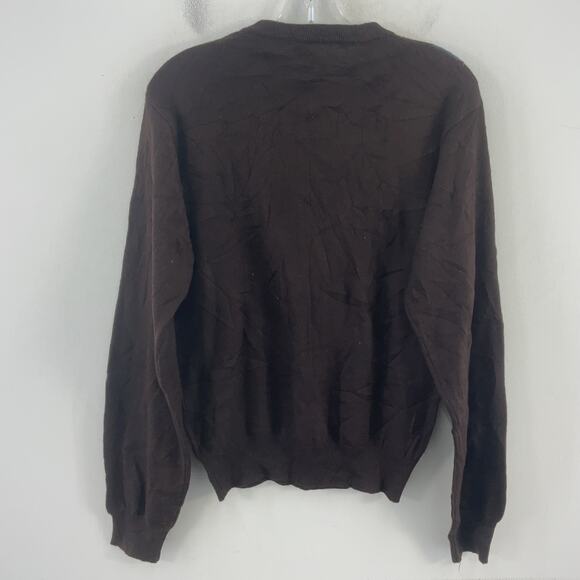 Turnbury Brown Blue Argyle Wool Blend Pullover Sweater Men’s Small Preowned - Picture 2 of 4